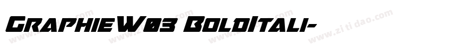 GraphieW03 BoldItali字体转换